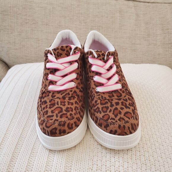 Steve Madden Lala Platform Sneaker Leopard Print Sz 5 - Picture 2 of 9